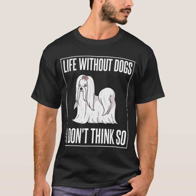 Camiseta Perro maltés cachorro propietario (Anverso)