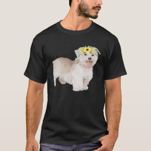 Camiseta Perro maltés Cute Floral Giro Maltés