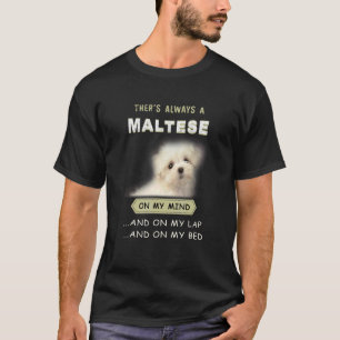 Camiseta Perro maltés está en mi mente cachorro 1