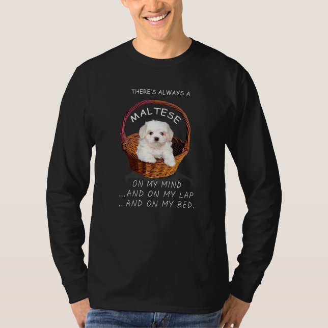 Camiseta Perro maltés está en mi mente cachorro 2 (Anverso)