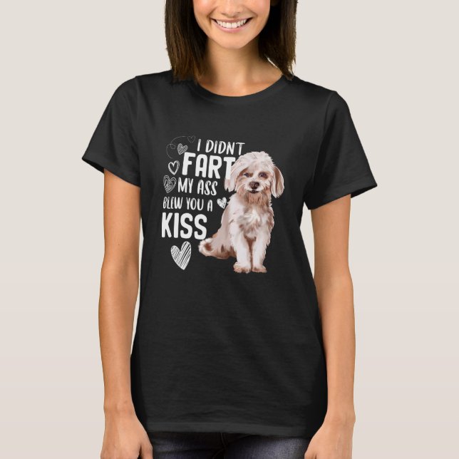 Camiseta Perro maltés lindo no fastidia (Anverso)