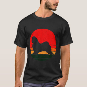 Camiseta Perro maltés Perro Silhouette Perro de los años 70
