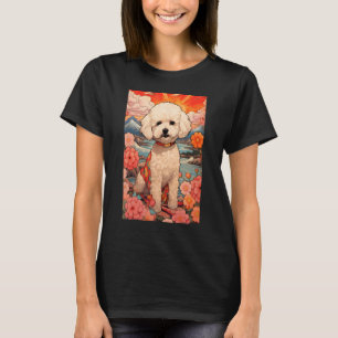 Camiseta Perro Maltipoo Estética Japonesa Ukiyo e 2