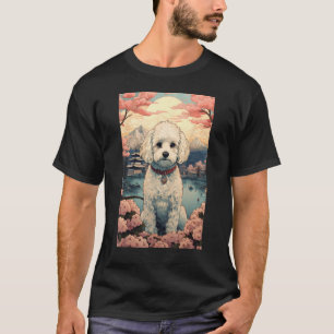Camiseta Perro Maltipoo Estética Japonesa Ukiyo e 4