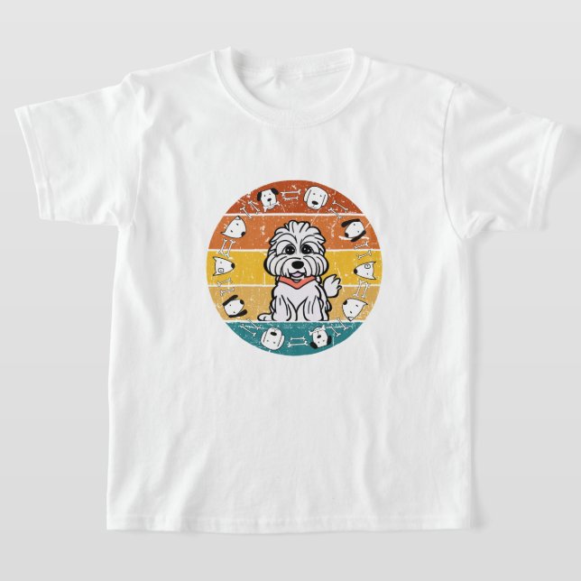 Camiseta Perro maltipoo lindo para un niño (Distribución)