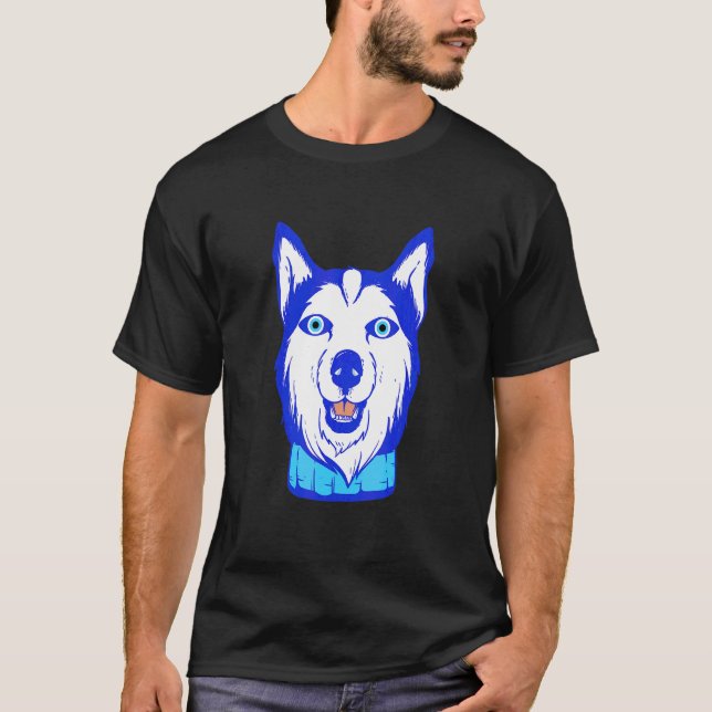 Camiseta Perro Malvado Ojo Husky Para El Talisman Griego Na (Anverso)