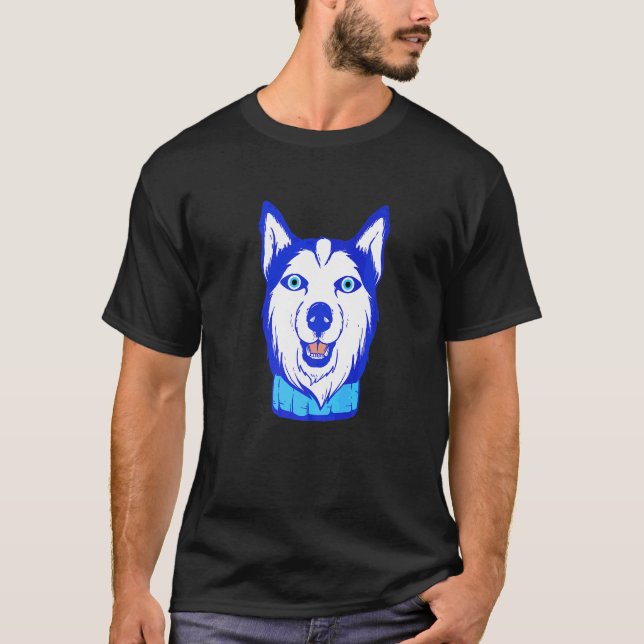 Camiseta Perro Malvado Ojo Husky Para El Talisman Griego Na (Anverso)