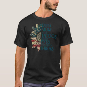 Camiseta Perro Mamá Con Tatuajes Bonitos Ojos Y Espesos