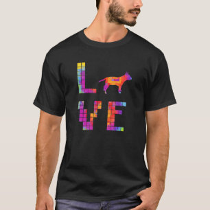 Camiseta Perro Mamá de toros de terror Perro arte de píxele