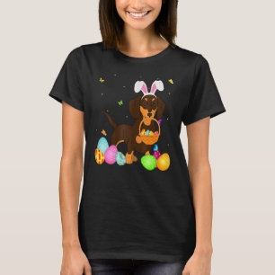 Camiseta Perro Mamá linda conejo Dach Shund Eggs Pascua