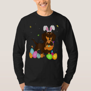 Camiseta Perro Mamá linda conejo Dach Shund Eggs Pascua