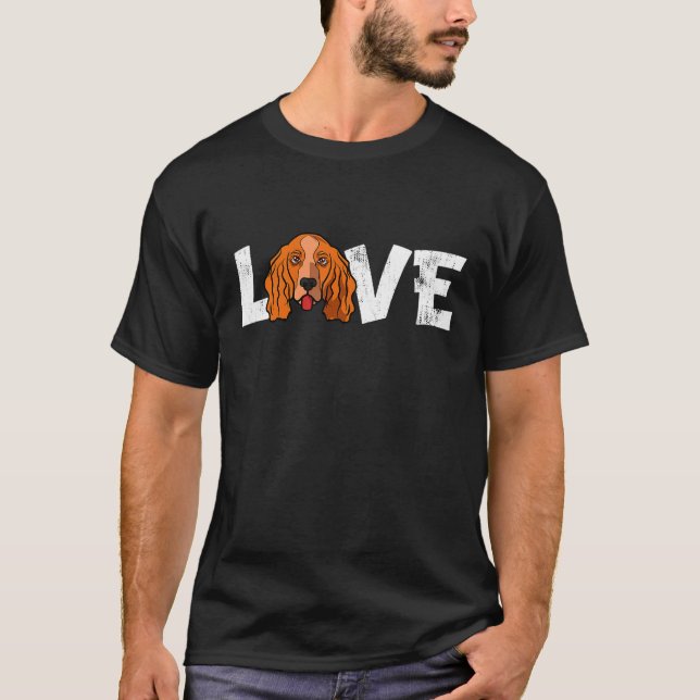 Camiseta Perro Mamá Perro Padre Dueño Cocker Spaniel Love-R (Anverso)