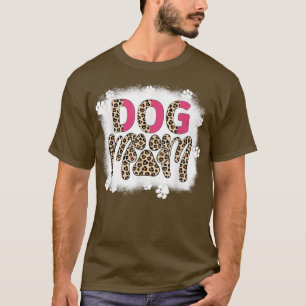 Camiseta Perro Mamá Perro Perro Leopardo Perro Paw Pet Love