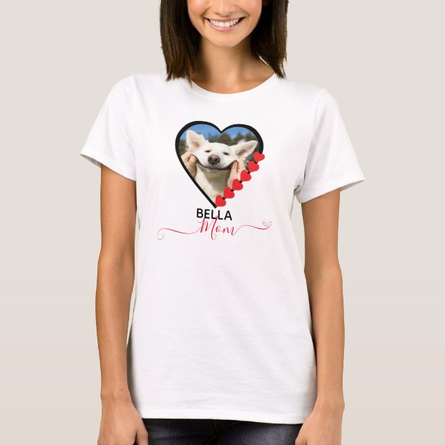 Camiseta Perro Mamá Personalizado Mascota Foto Perro Lover (Anverso)