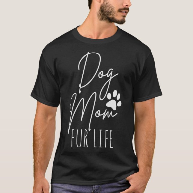 Camiseta Perro Mamá Pie Día de la Madre de vida para mujere (Anverso)