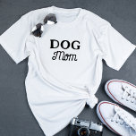 Camiseta Perro Mamá | Propietario del Mascota de guiones re<br><div class="desc">Perro Mamá | Camiseta del propietario del Mascota de guiones retro simple</div>