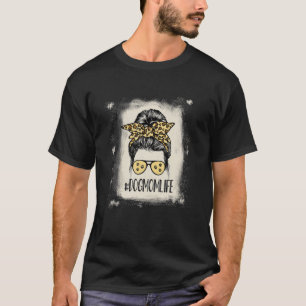 Camiseta Perro Mamá Vida Desordenado Leopardo Bleached Funn