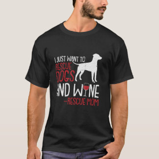Camiseta Perro Mamá Wine Lover Divertido Doggie Beber mamá 