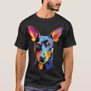 Camiseta Perro Manchester Terrier Colorido Acuarela