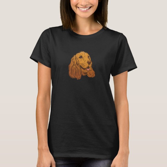 Camiseta Perro marrón con gráfico de sonrisa para mascotas  (Anverso)