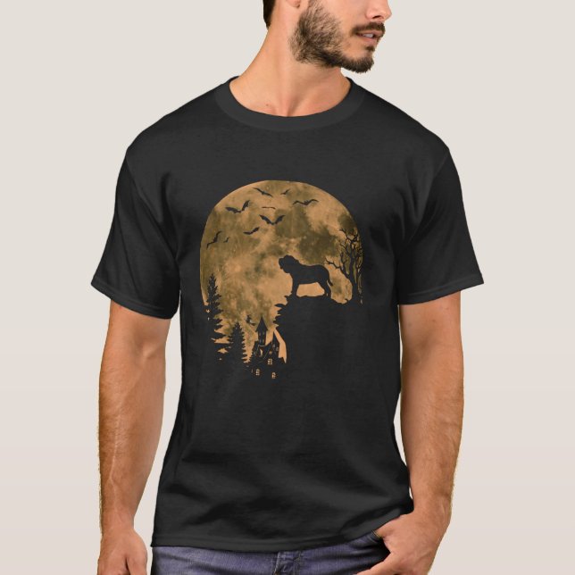 Camiseta Perro martillo napolitano espumoso luna perro de t (Anverso)
