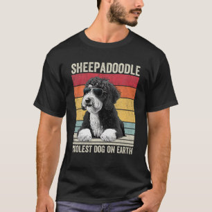 Camiseta Perro más frío de Sheepadoodle en la Tierra Sheepa