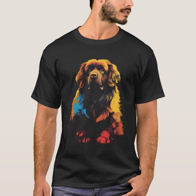 Camiseta Perro Mascota canino de Terranova (Anverso)