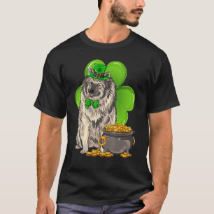 Camiseta Perro Mascota del Día de San Patricio Keeshond Sha