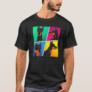 Camiseta Perro Mascota Dueño Perro Dueño Animal Pop Doberma