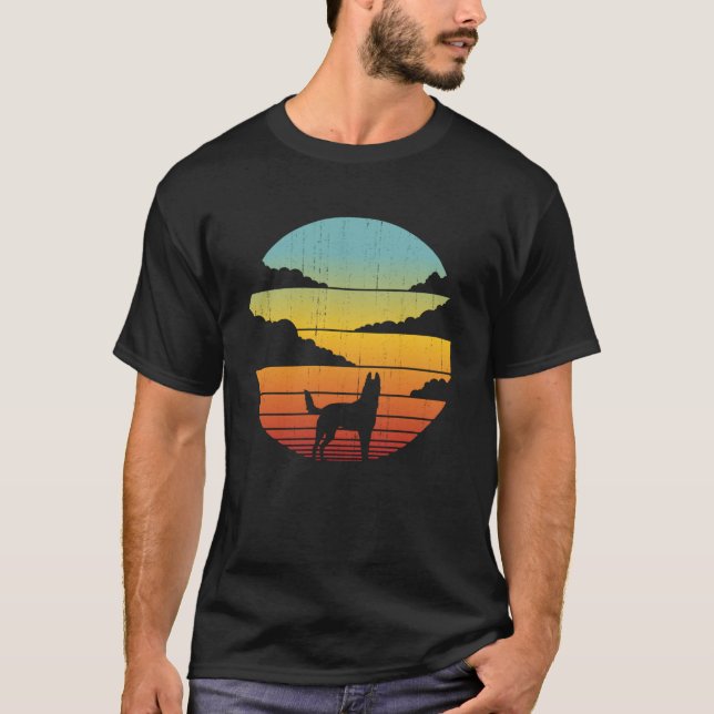 Camiseta Perro masculino retro retro belga de los años 60 (Anverso)