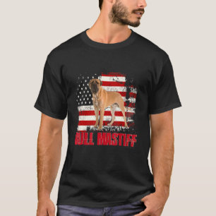 Camiseta Perro Mastiff Bull Bull Mastiff de la bandera nort