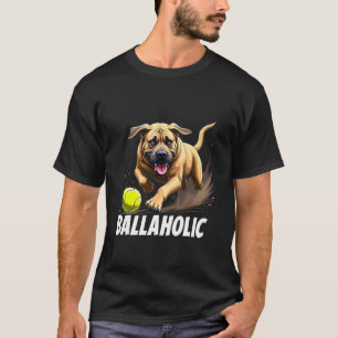 Camiseta Perro Mastín Balahólico Divertido Persiguiendo Pel