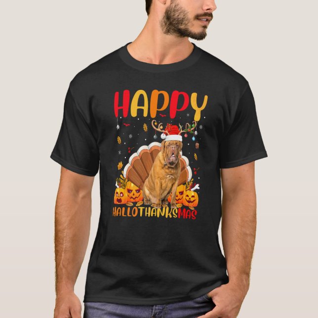 Camiseta Perro Mastín Feliz Mastín Hellothanksmas (Anverso)