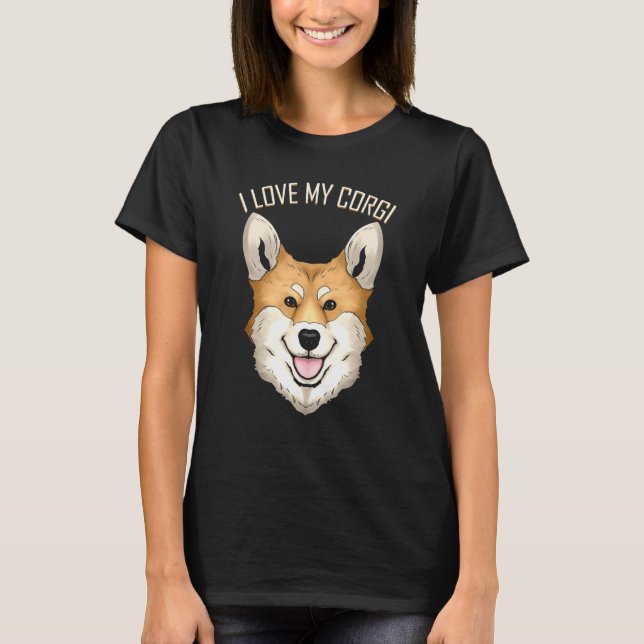Camiseta Perro me encanta mi Corgi (Anverso)