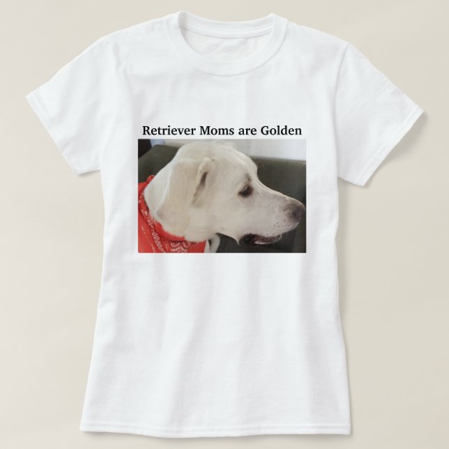 Camiseta Perro mestizo labrador retriever blanco lindo día  (Diseño del anverso)