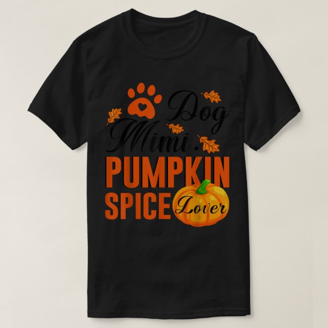 Camiseta Perro Mimi Pumpkin Spice Lover Cute Fall Mujeres R (Diseño del anverso)