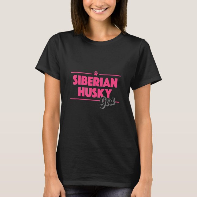Camiseta Perro Mom Siberian Husky Chica (Anverso)