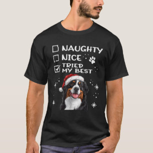 Camiseta Perro Montañés de Berna Bonito Navidades Bueno Mal