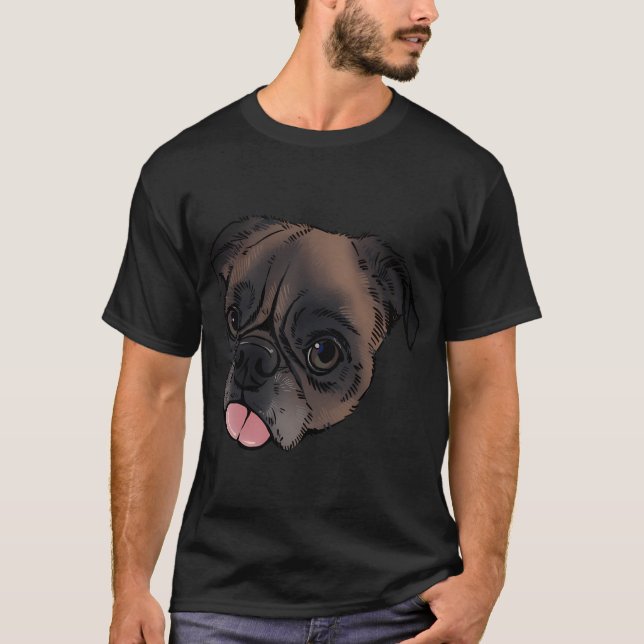 Camiseta Perro Mops (Anverso)