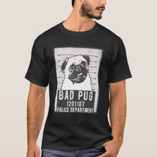 Camiseta Perro Mug Shot Criminal Pug