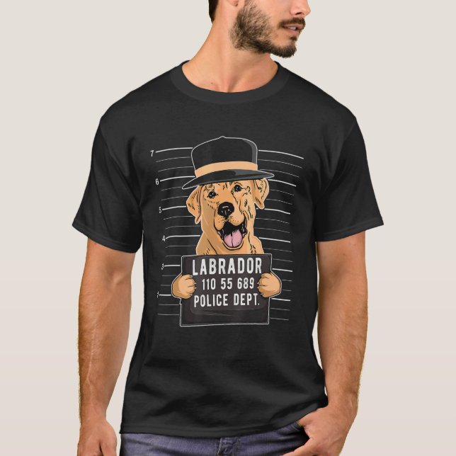 Camiseta Perro Mugshot de Labrador (Anverso)
