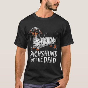Camiseta Perro Mummy de Halloween del Dachshund Muerto