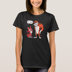 Camiseta Perro muscular y gato perro gatito divertido