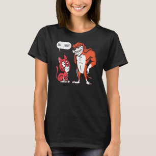 Camiseta Perro muscular y gato perro gatito divertido