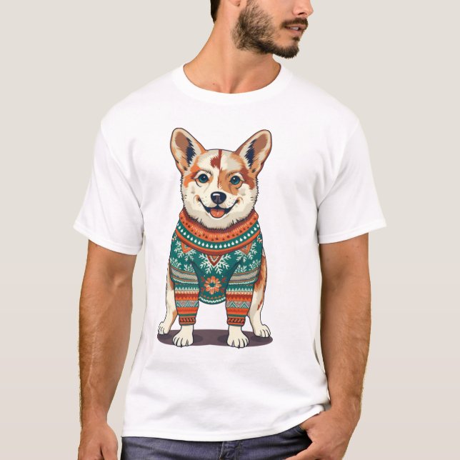 Camiseta Perro Navidad cálido y difuso (Anverso)