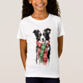 Camiseta Perro navidad, collie de borde navideño