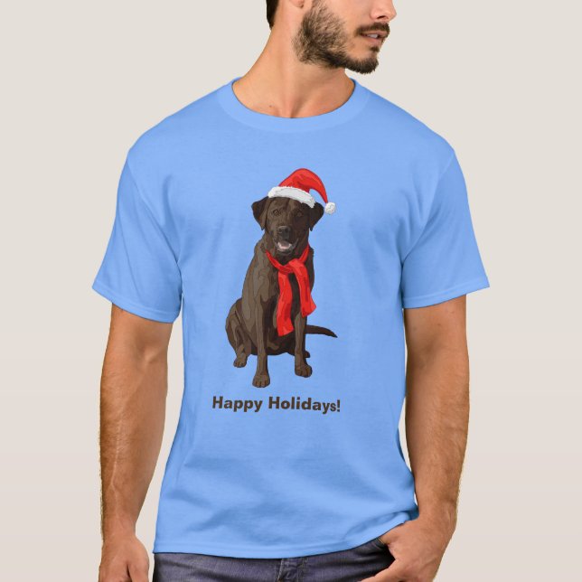 Camiseta Perro Navidad recuperador de chocolate (Anverso)