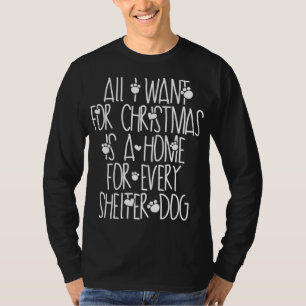 Camiseta Perro navidad Rescata Un Hogar Por Cada Perro Refu