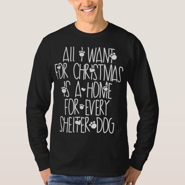 Camiseta Perro navidad Rescata Un Hogar Por Cada Perro Refu (Anverso)