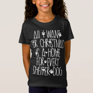Camiseta Perro navidad Rescata Un Hogar Por Cada Perro Refu